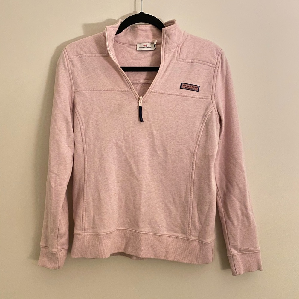 Light pink vineyard vines quarter zip
